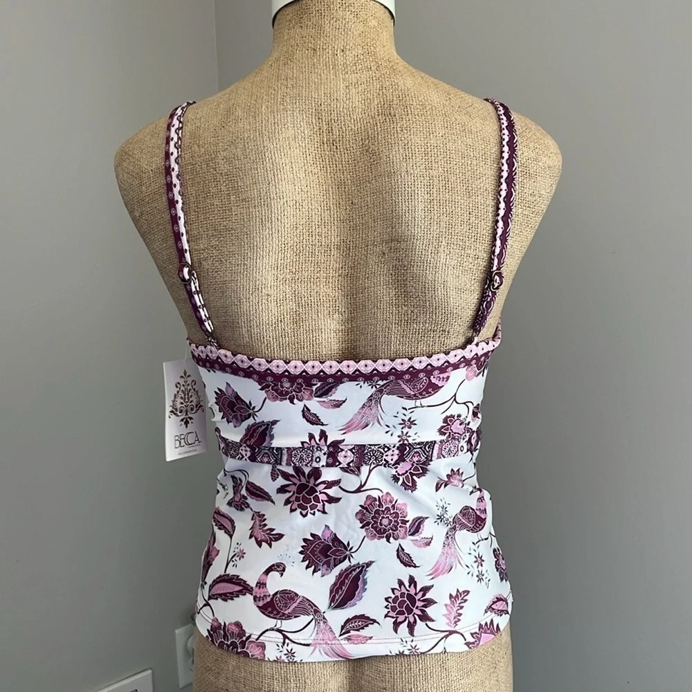 Becca Swim Tahiti Tankini Top SMALL NEW!